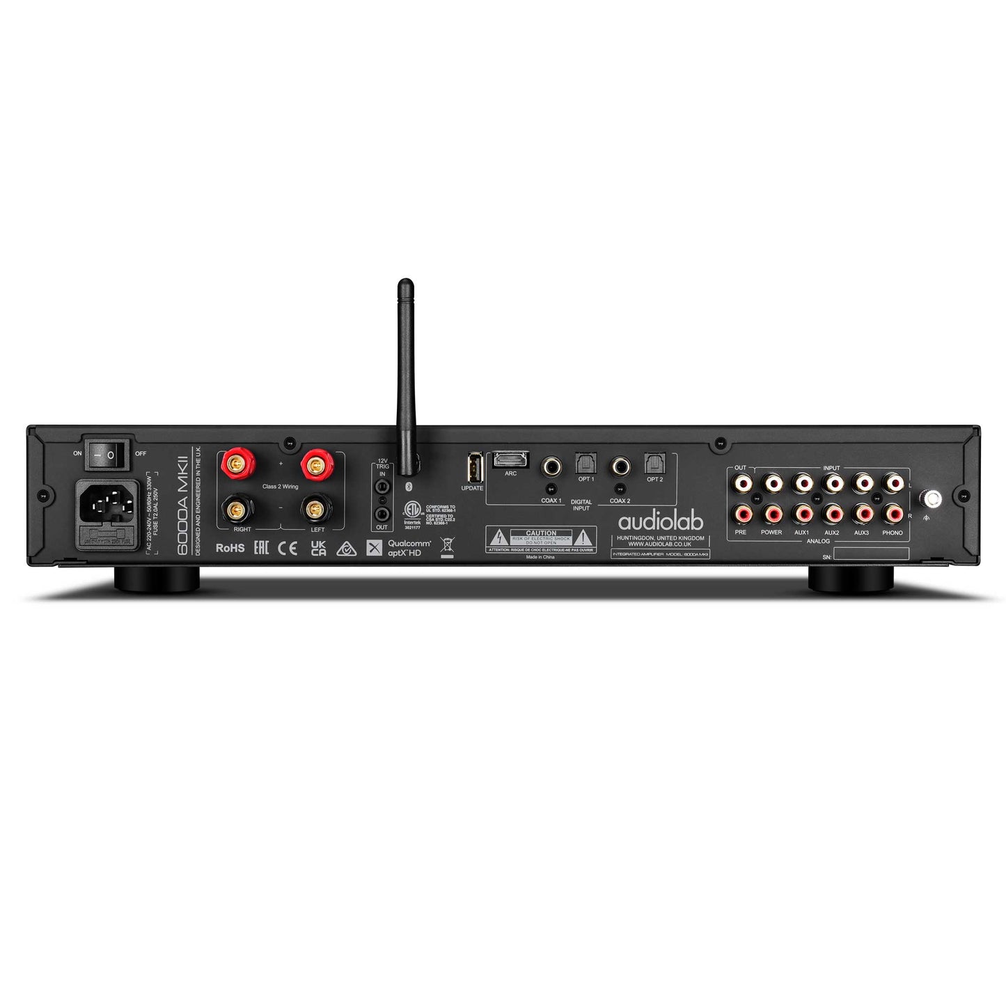 Audiolab 6000A MKII Black Rear View