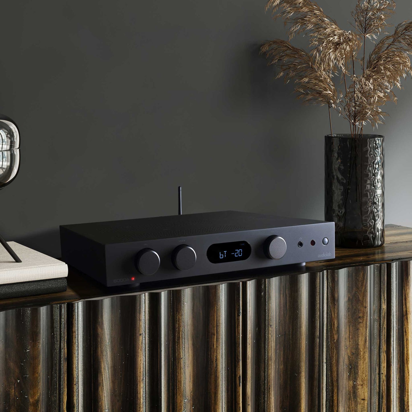 Audiolab 6000A MKII Black On Sideboard