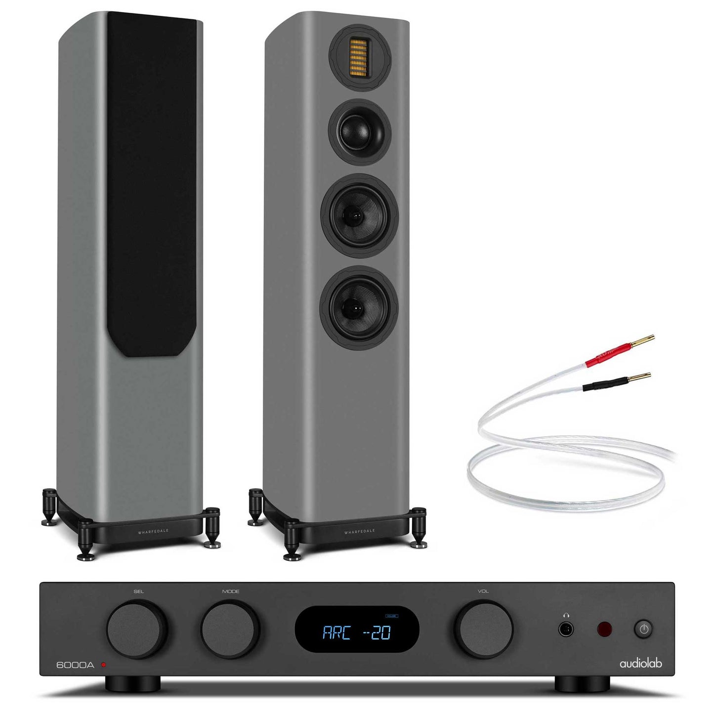Audiolab 6000A MKII with Wharfedale EVO 5.3 Black / Grey