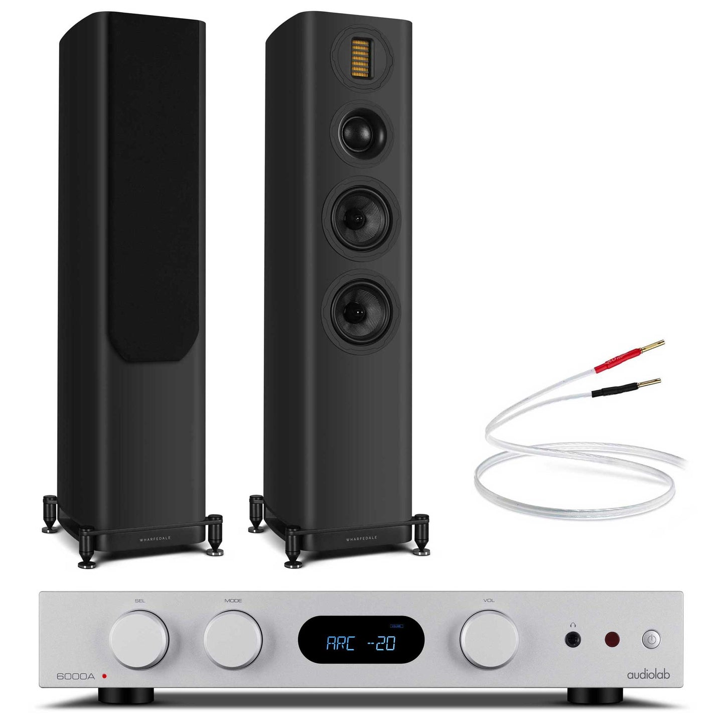 Audiolab 6000A MKII with Wharfedale EVO 5.3 Silver / Black