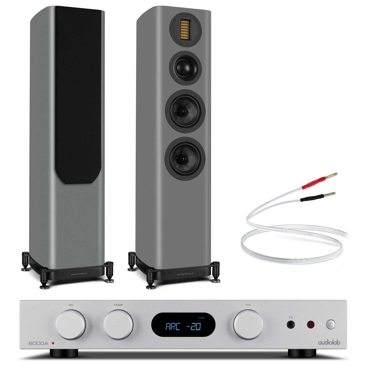 Audiolab 6000A MKII with Wharfedale EVO 5.3 Silver / Grey