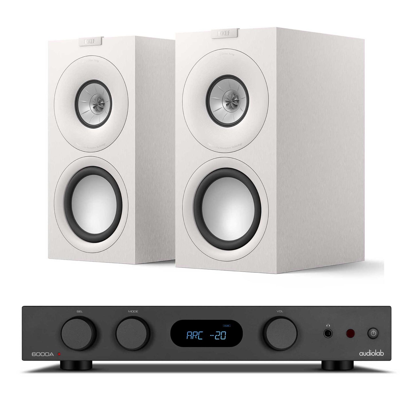 Audiolab 6000A MKII with KEF Q Concerto Meta Black / White