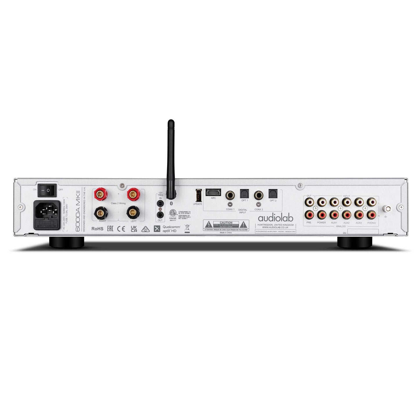 Audiolab 6000A MKII Silver Rear View