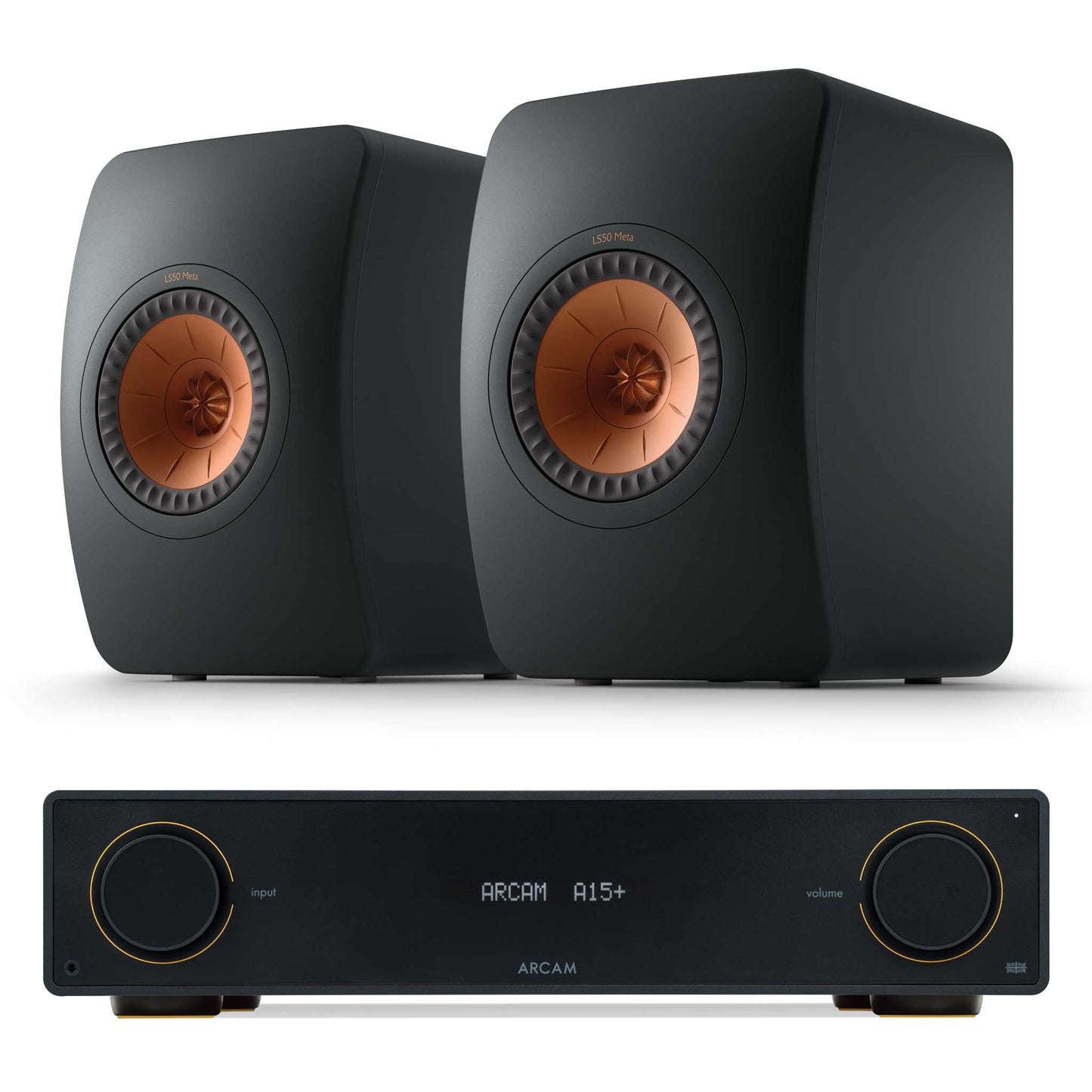 Arcam A15+ with KEF LS50 Meta Carbon Black