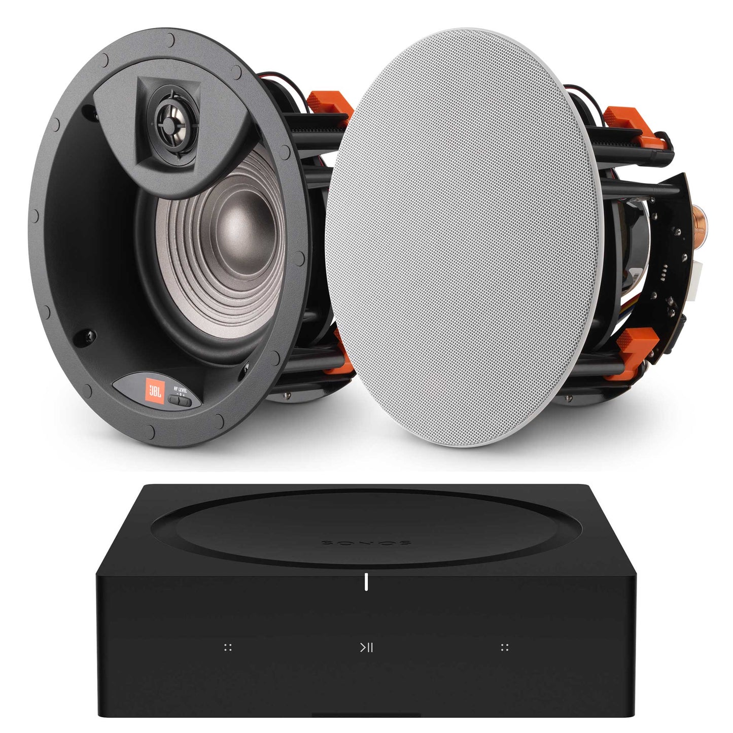 Sonos Amp with a pair of JBL Studio 2 6IC ceiling speakers