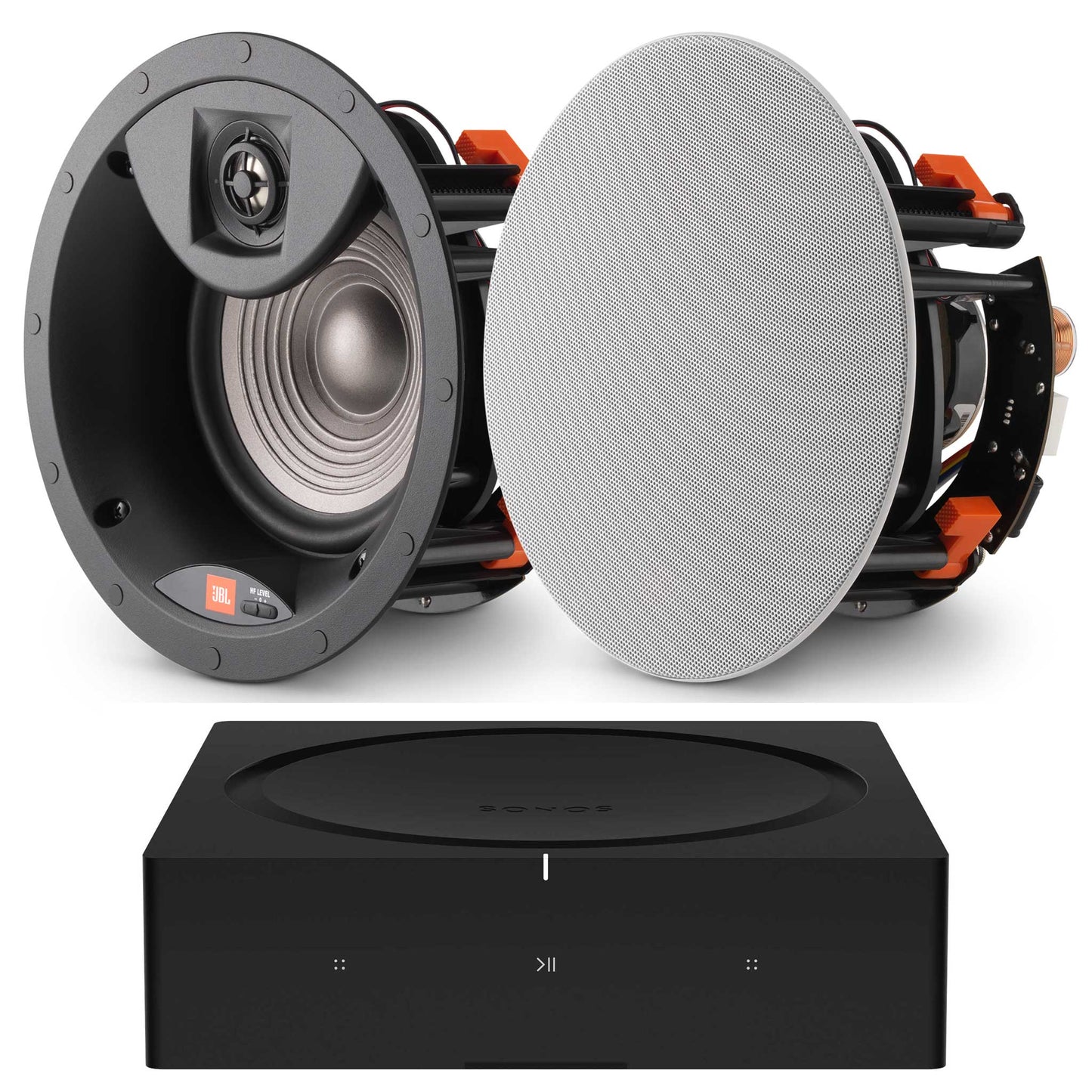 Sonos Amp with a pair of JBL Studio 2 8IC ceiling speakers