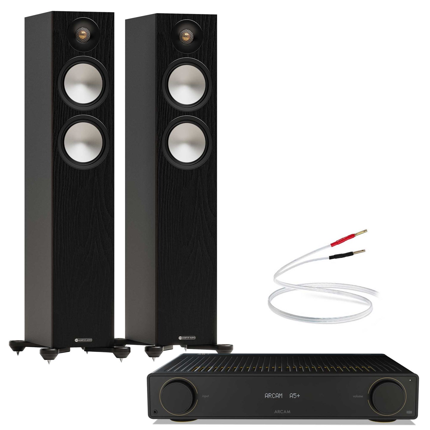 Arcam A5+ with Monitor Audio Bronze 300 7G Black