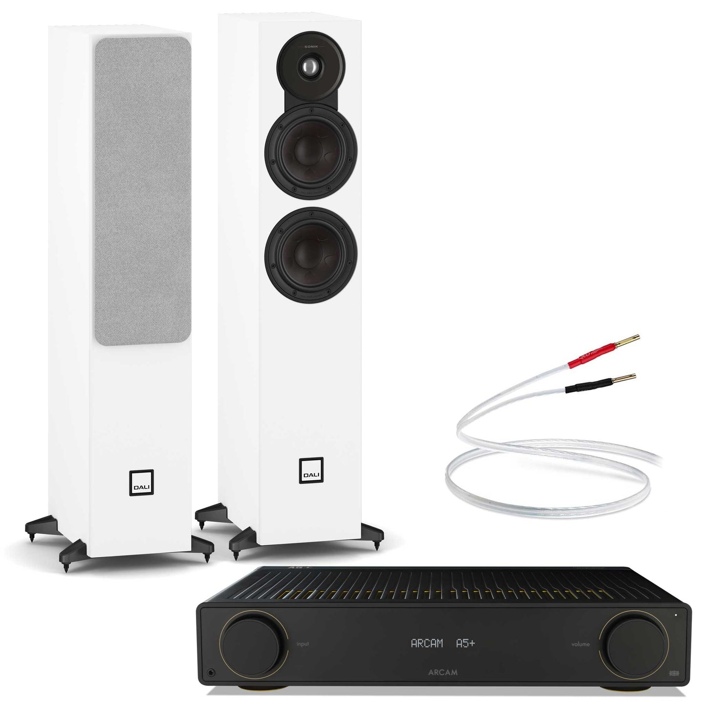 Arcam A5+ with Dali SONIK 5 White