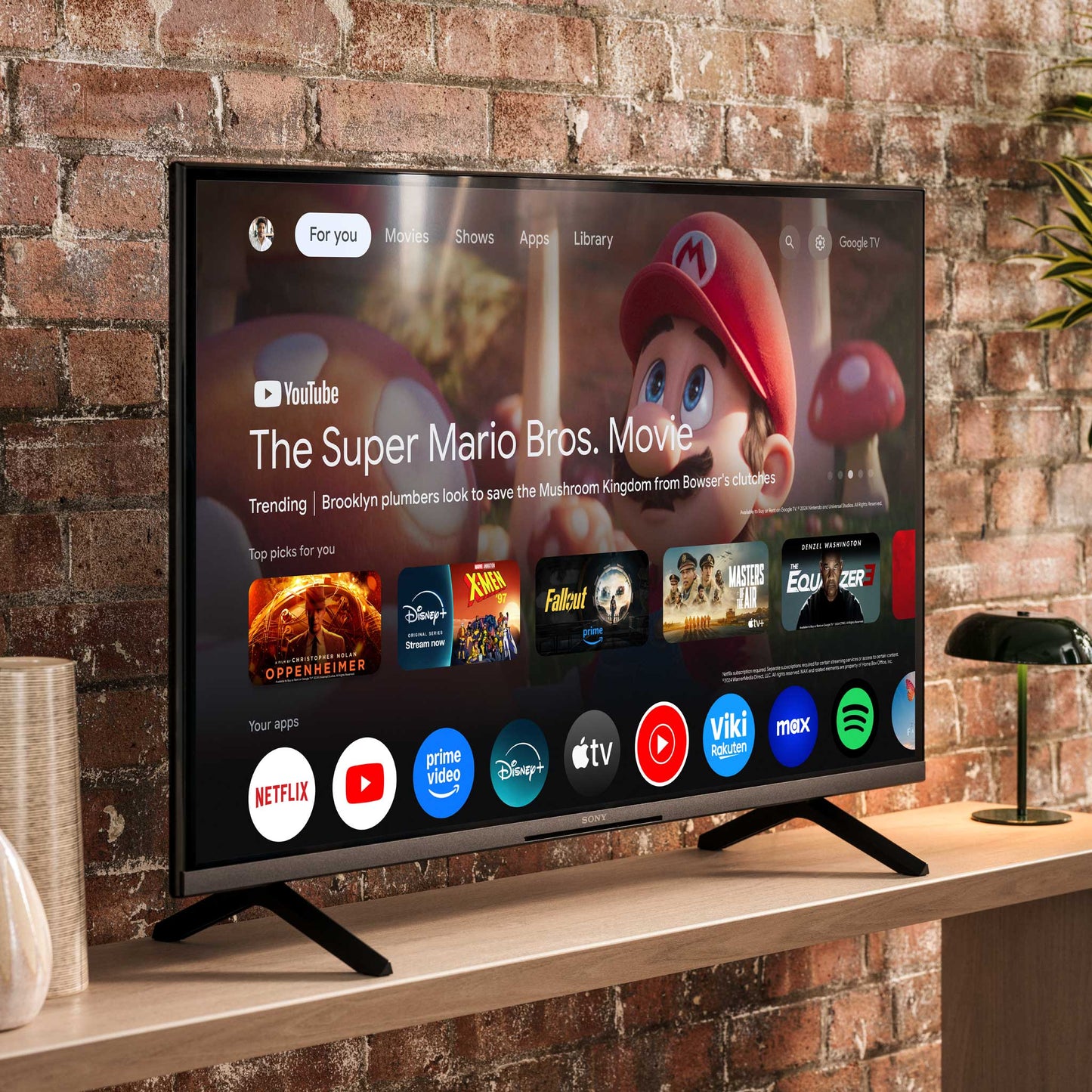Sony BRAVIA 3 Google TV Home Screen