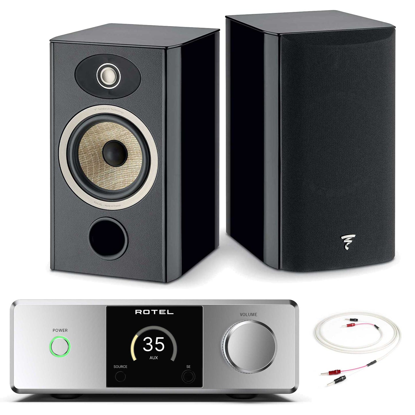Rotel DX-5 Silver with Focal Aria Evo X N°1 Black High Gloss
