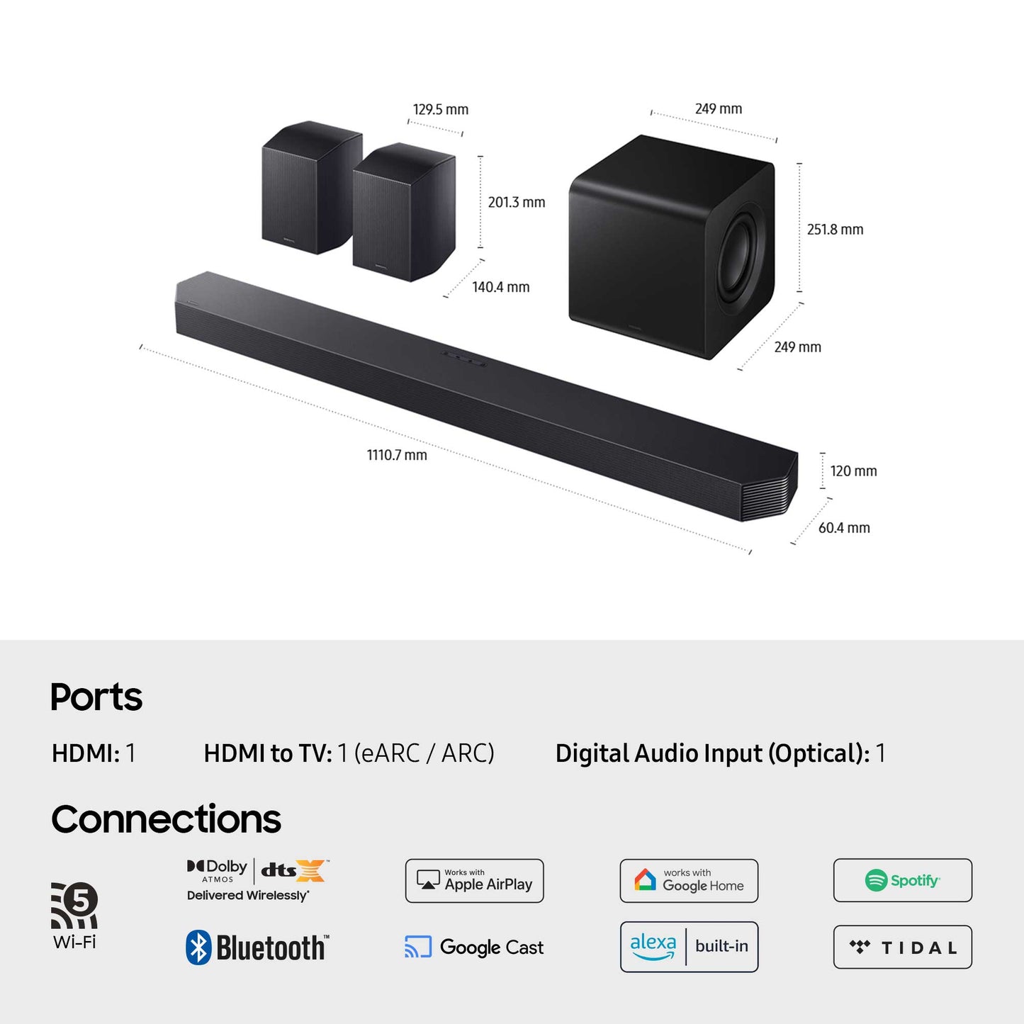 Samsung HW-Q930F Dimensions