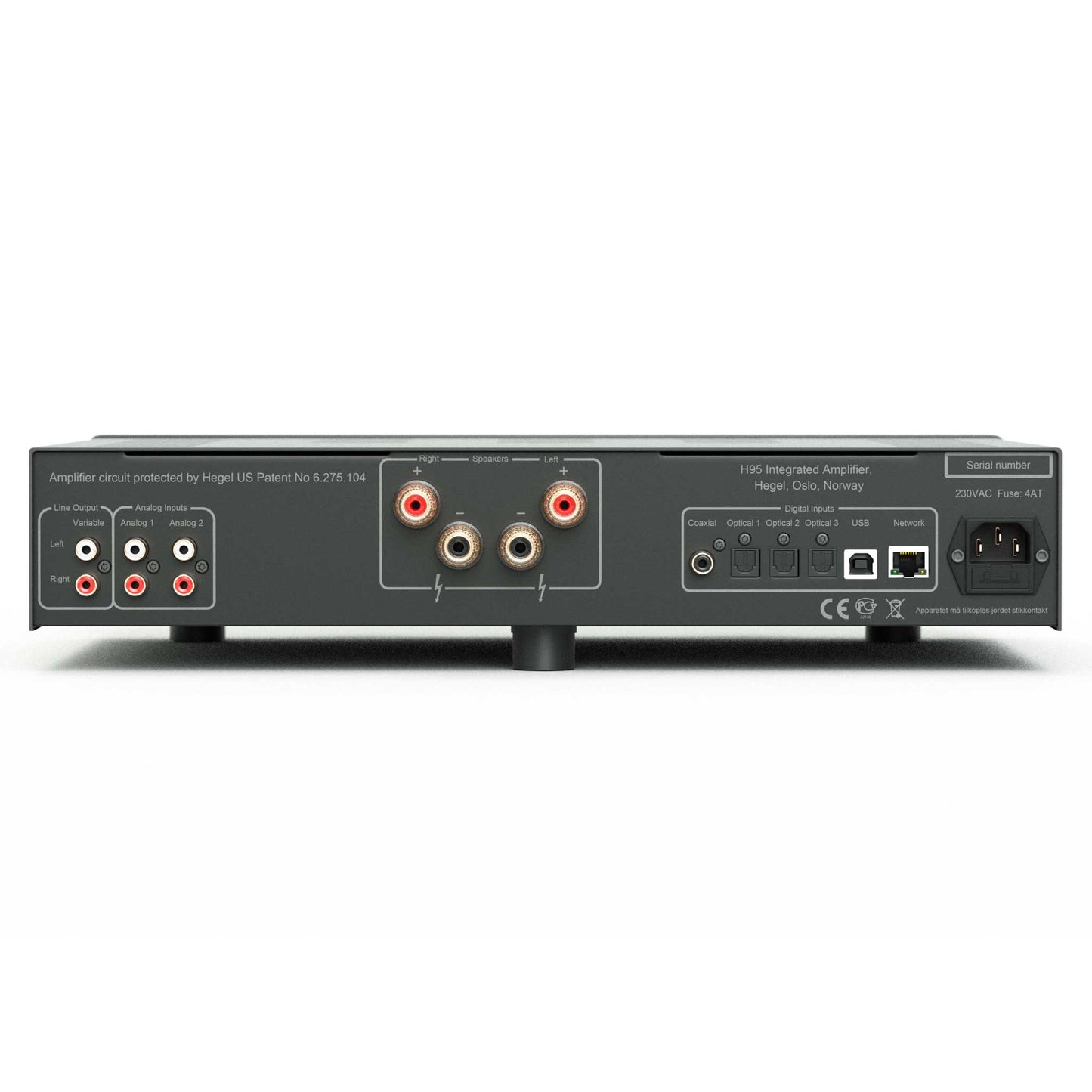 Hegel H95 Integrated Amplifier Rear View