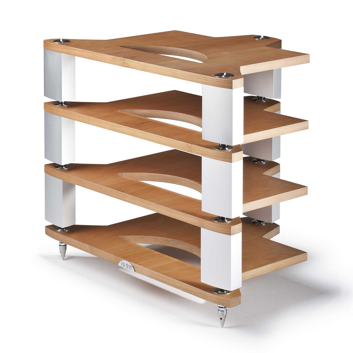 Naim FraimLite Rack Cherry / Silver Angle