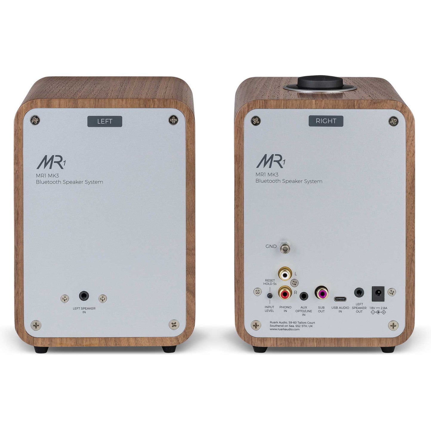 Ruark Audio MR1 MK3 Rich Walnut Rear View