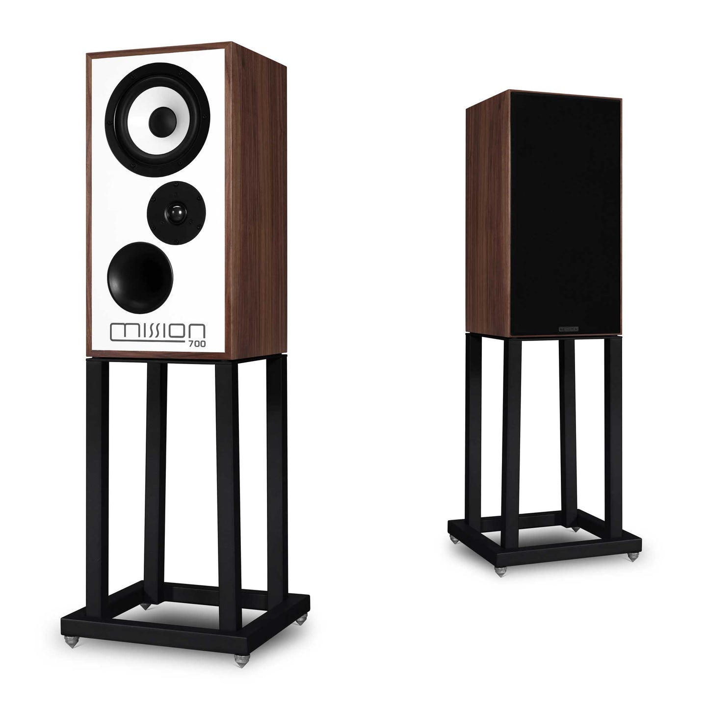 Mission 700 Bookshelf Speakers Walnut Pearl with optional stands