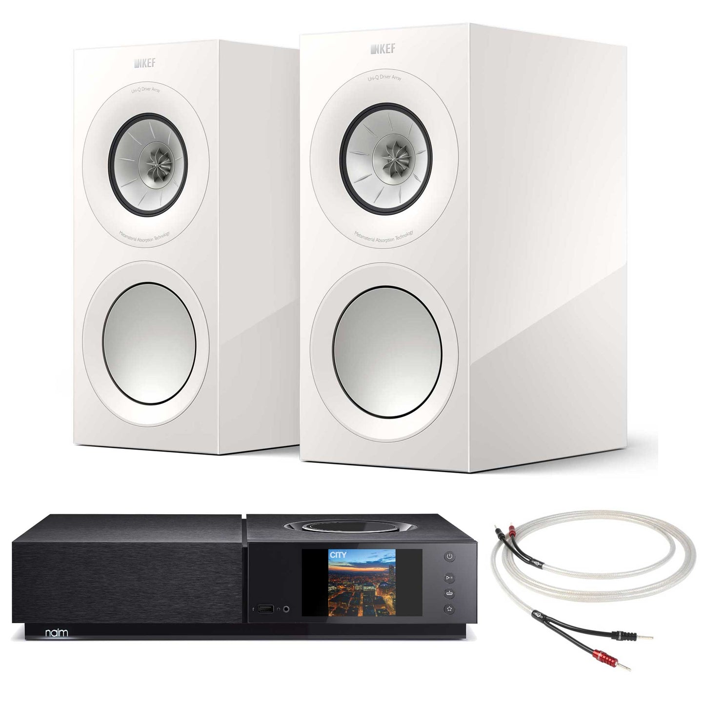 Naim Uniti Nova With KEF R3 Meta White Gloss