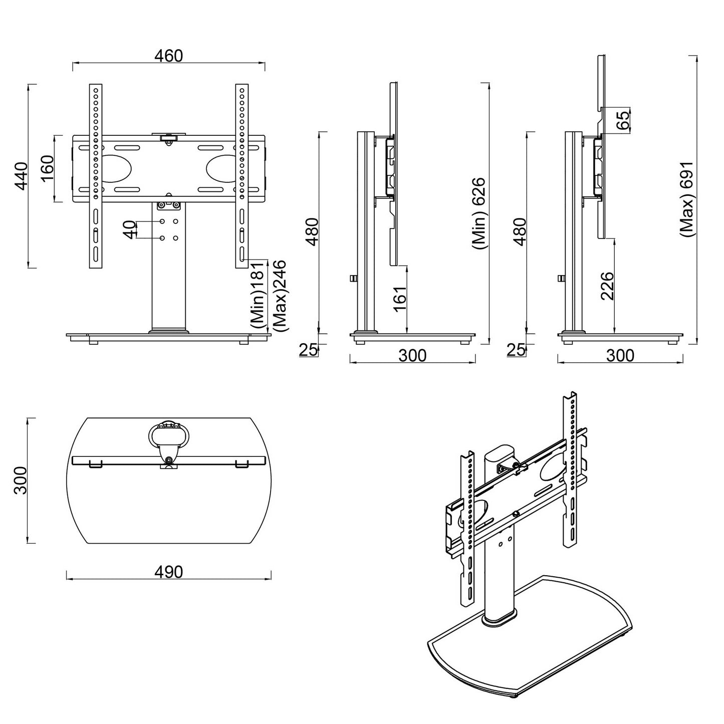 TTAP PED44S Dimensions
