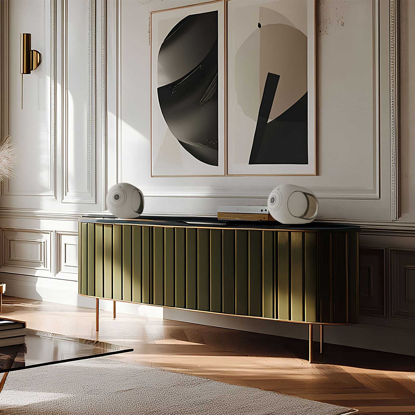 Devialet Phantom Ultimate 108 dB Light Pearl oom Setting In Stereo