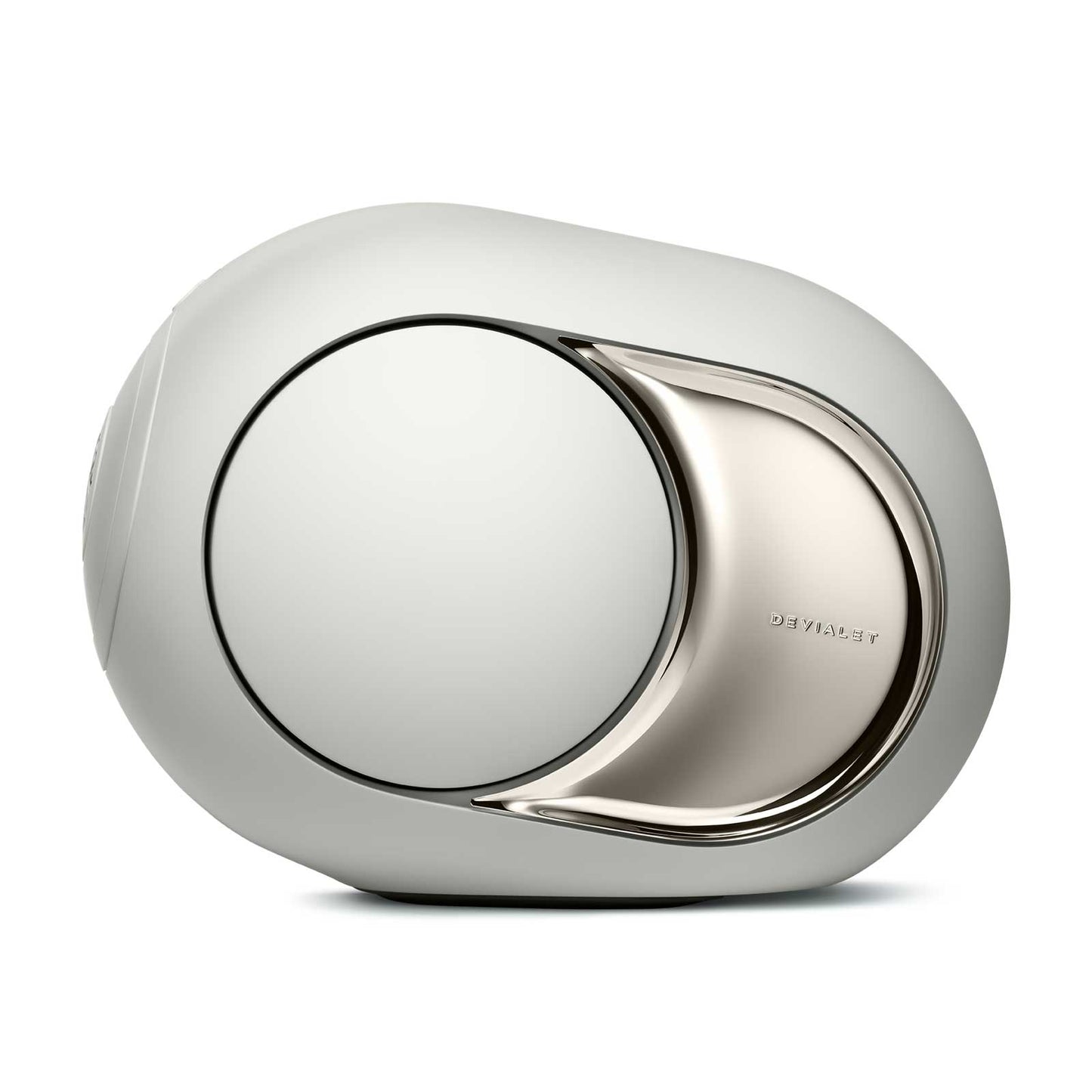 Devialet Phantom Ultimate 108 dB Light Pearl Side View