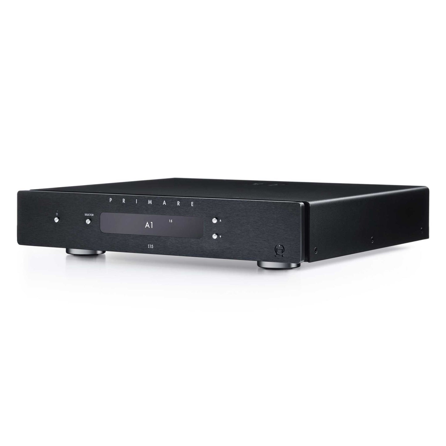 Primare I15 Integrated Amplifier Black Angled View