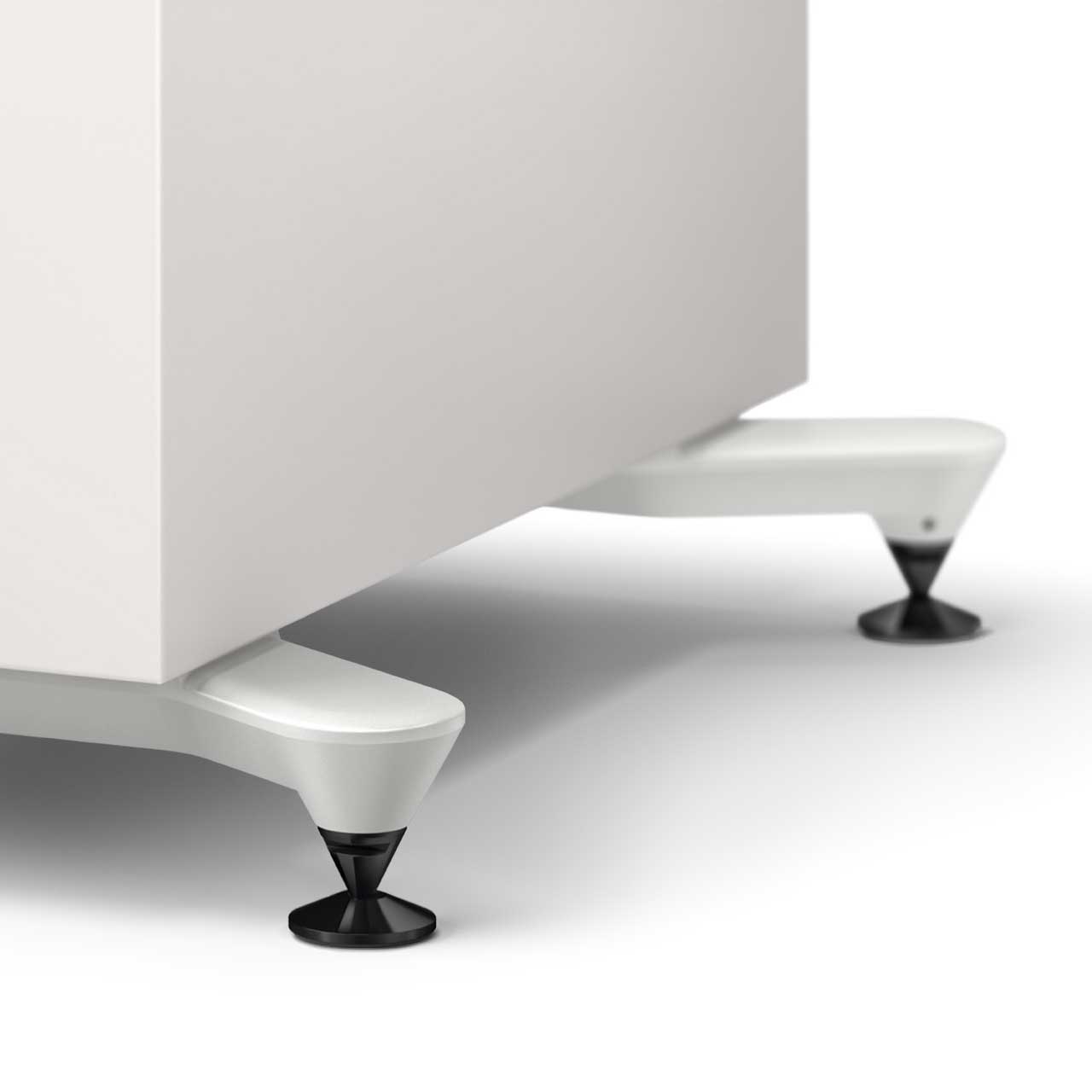 KEF R7 Meta White Gloss Spike Detail