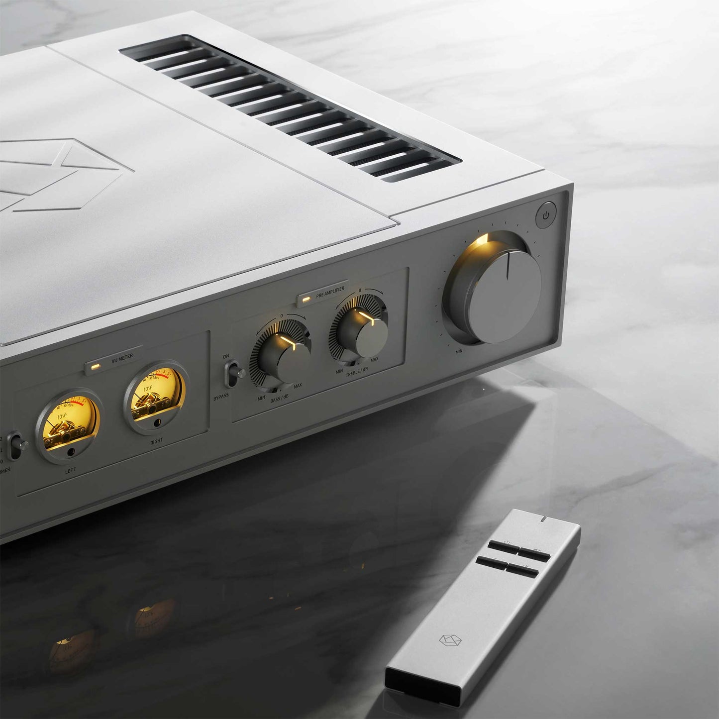 HiFi Rose RA280 Silver Front Panel Detail