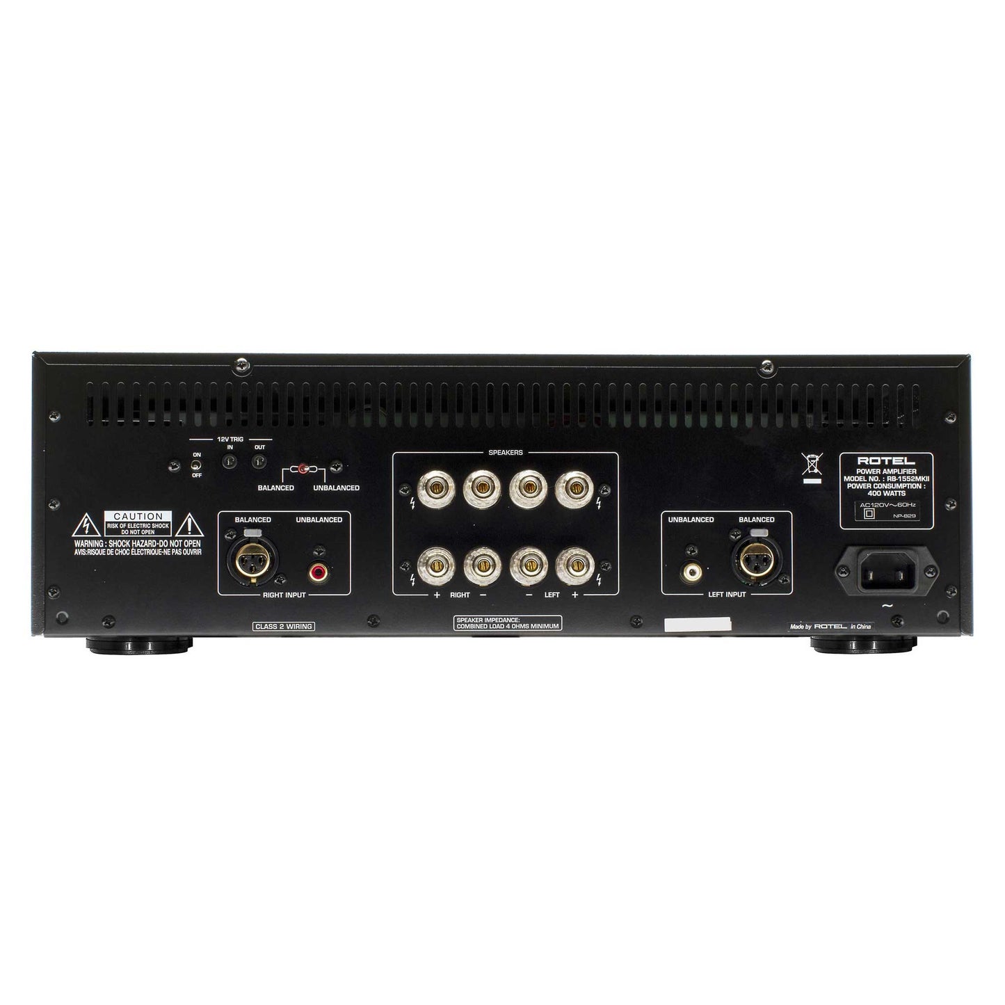 Rotel RB1552 MKII Rear