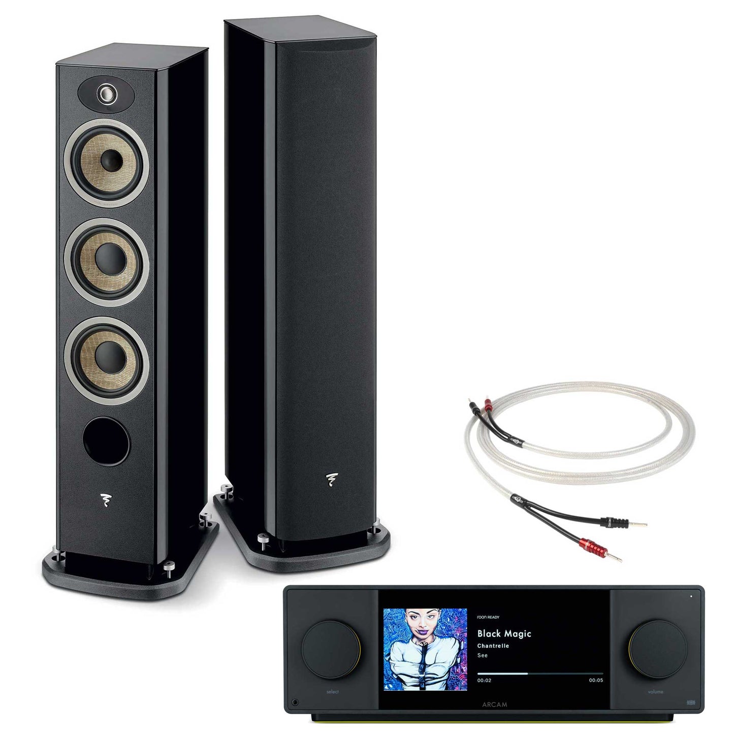 Arcam SA45 with Focal Aria Evo X N°2 Black High Gloss