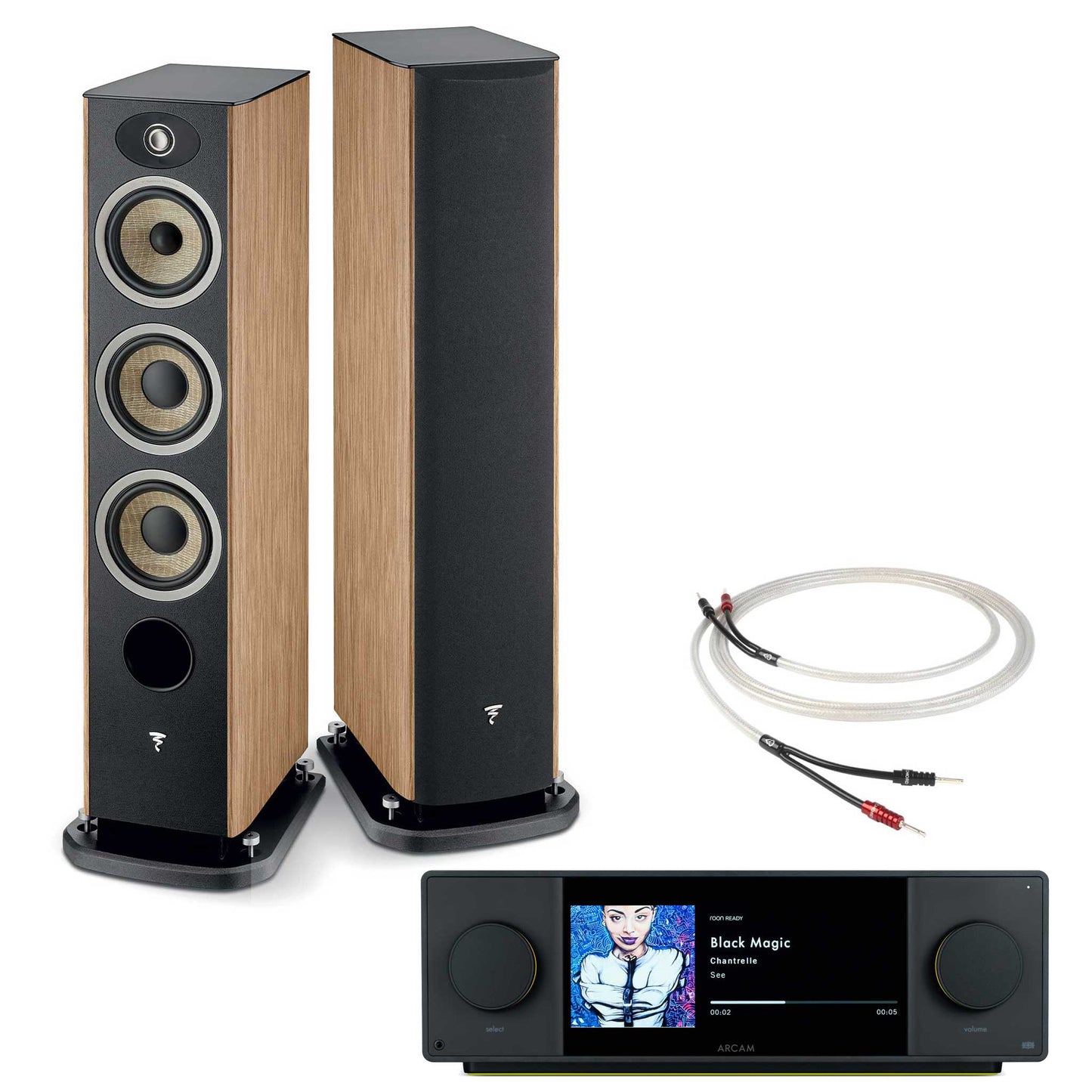 Arcam SA45 with Focal Aria Evo X N°2 Prime Walnut