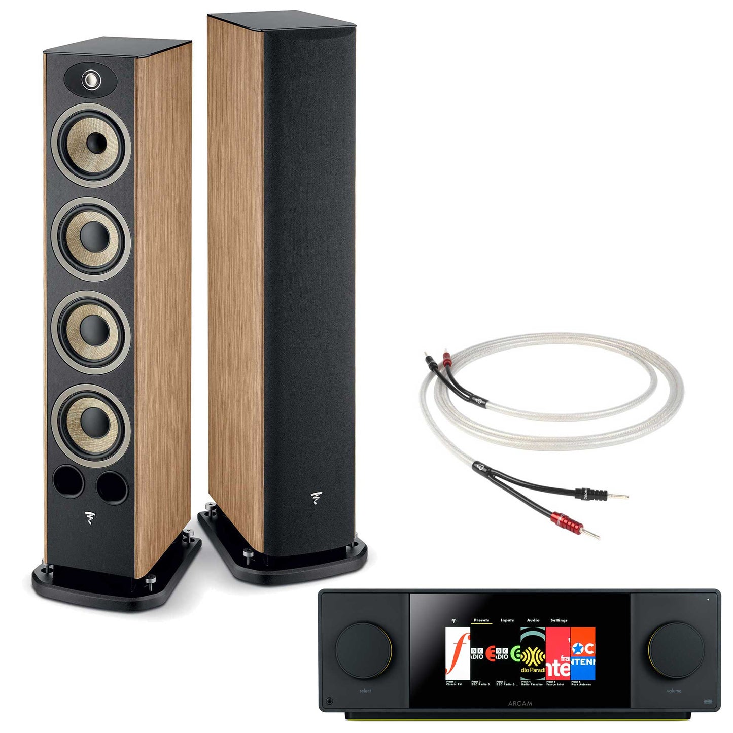 Arcam SA45 with Focal Aria Evo X N°3 Prime Walnut