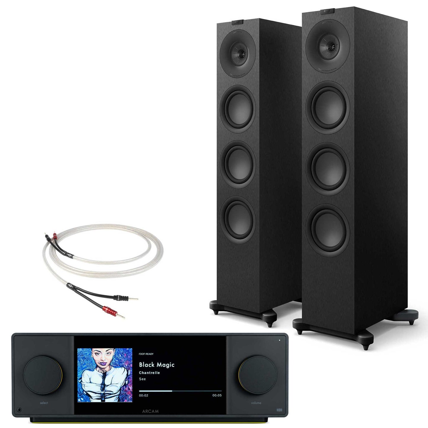 Arcam SA45 with KEF Q11 Meta Satin Black