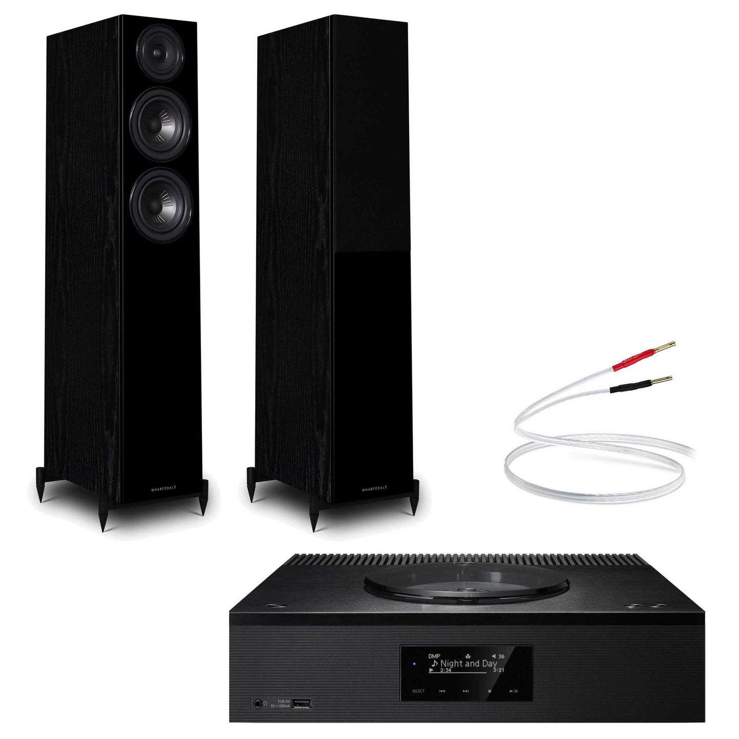 Technics SA-C600 Black with Warfedale Diamond 12.3 Black