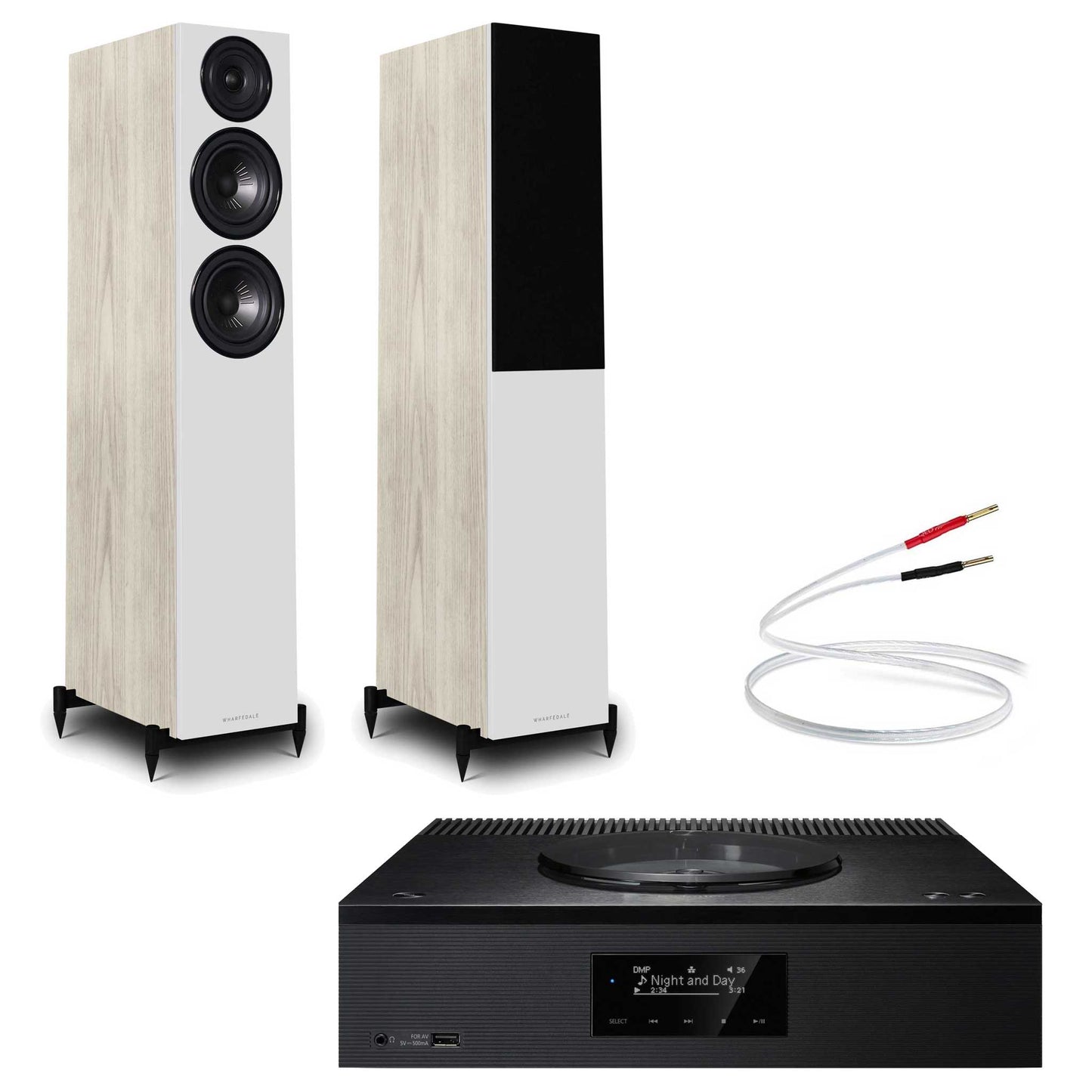 Technics SA-C600 Black with Warfedale Diamond 12.3 Light Oak