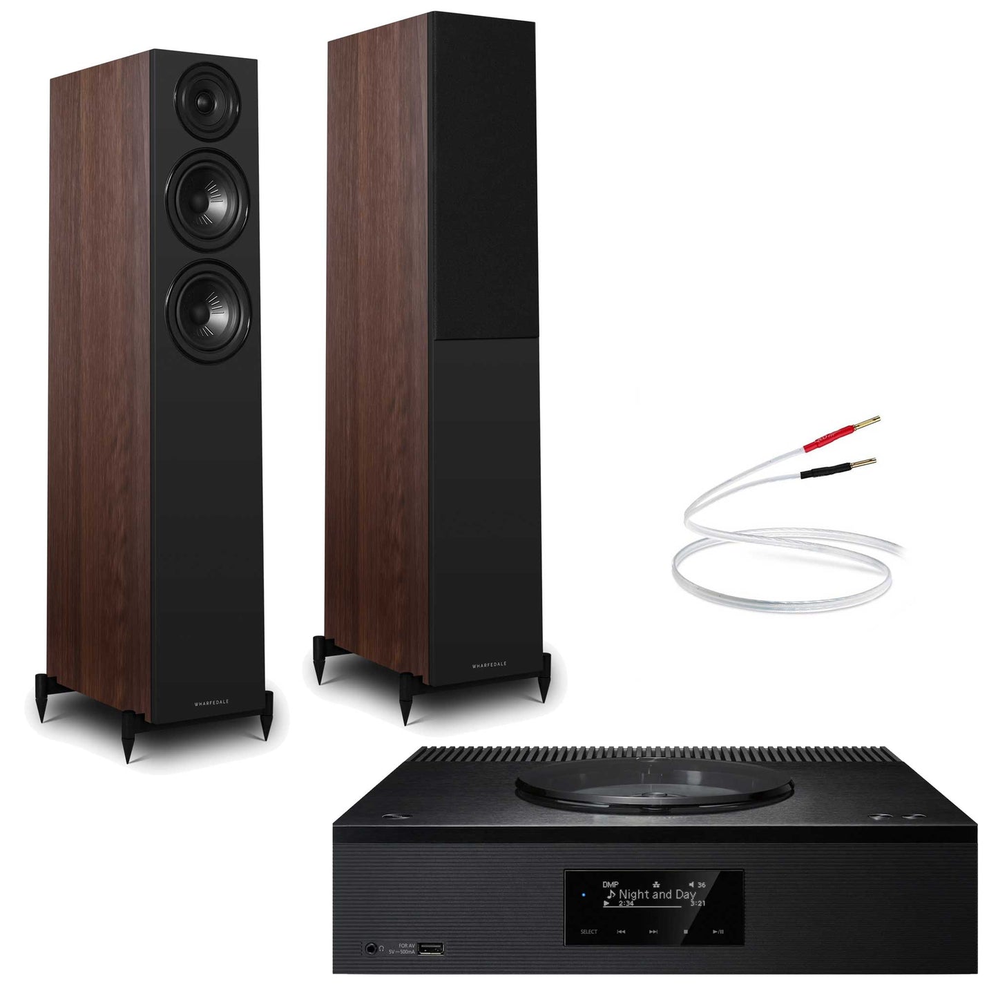 Technics SA-C600 Black with Warfedale Diamond 12.3i Walnut