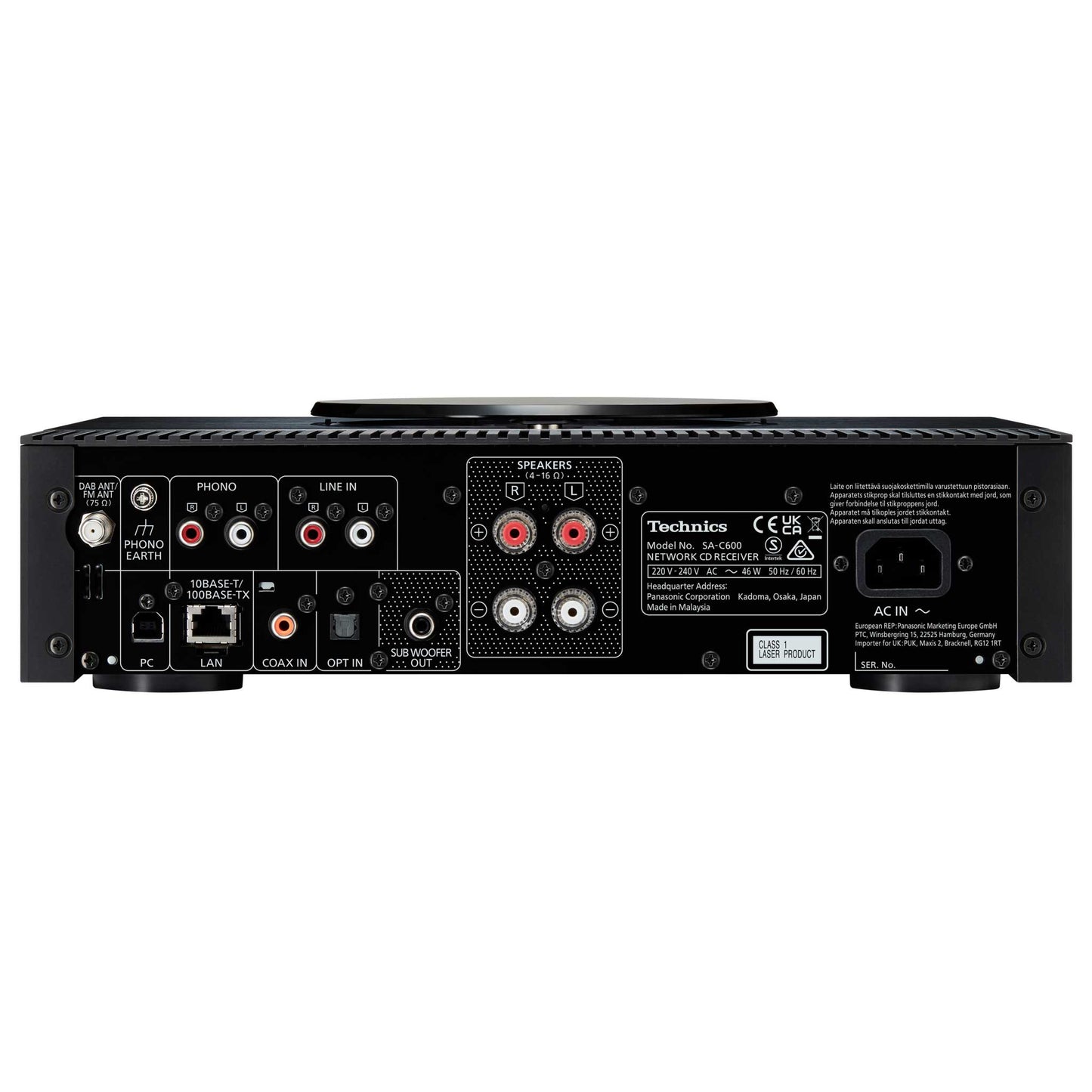 Technics SA-C600 Black Rear View