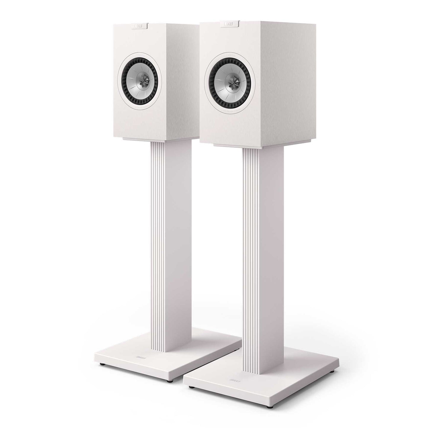KEF SQ1 Foor Stands Mineral White with Q1 Meta