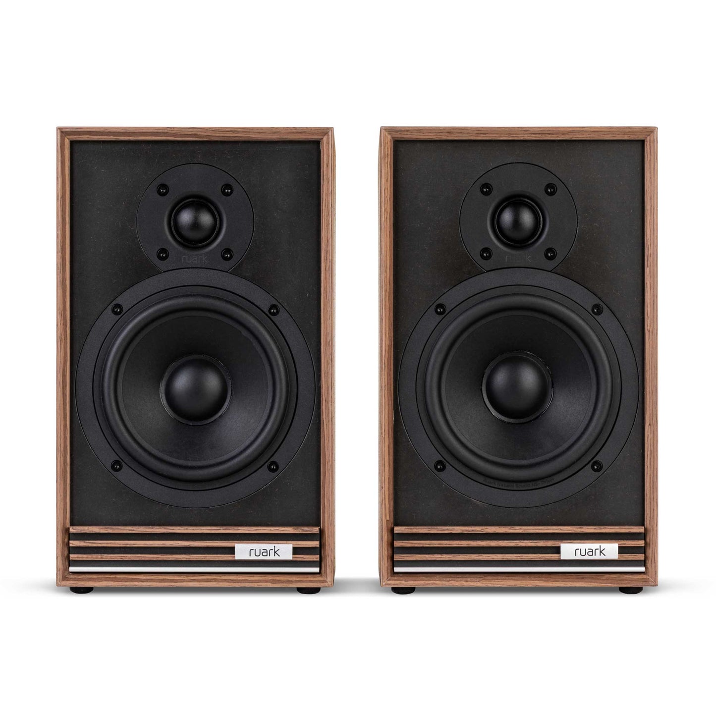 Ruark Audio Sabre-R Walnut Grilles Off