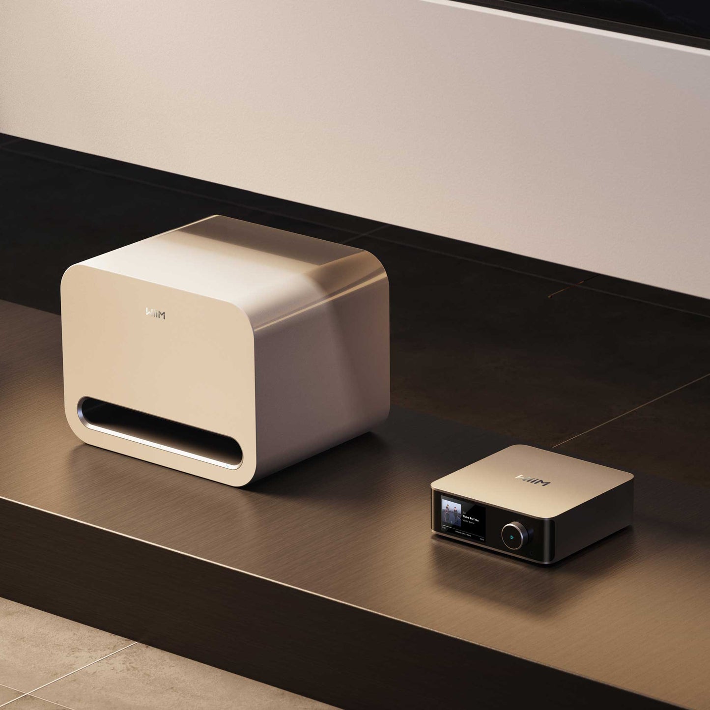 WiiM Sub Pro White Room Setting