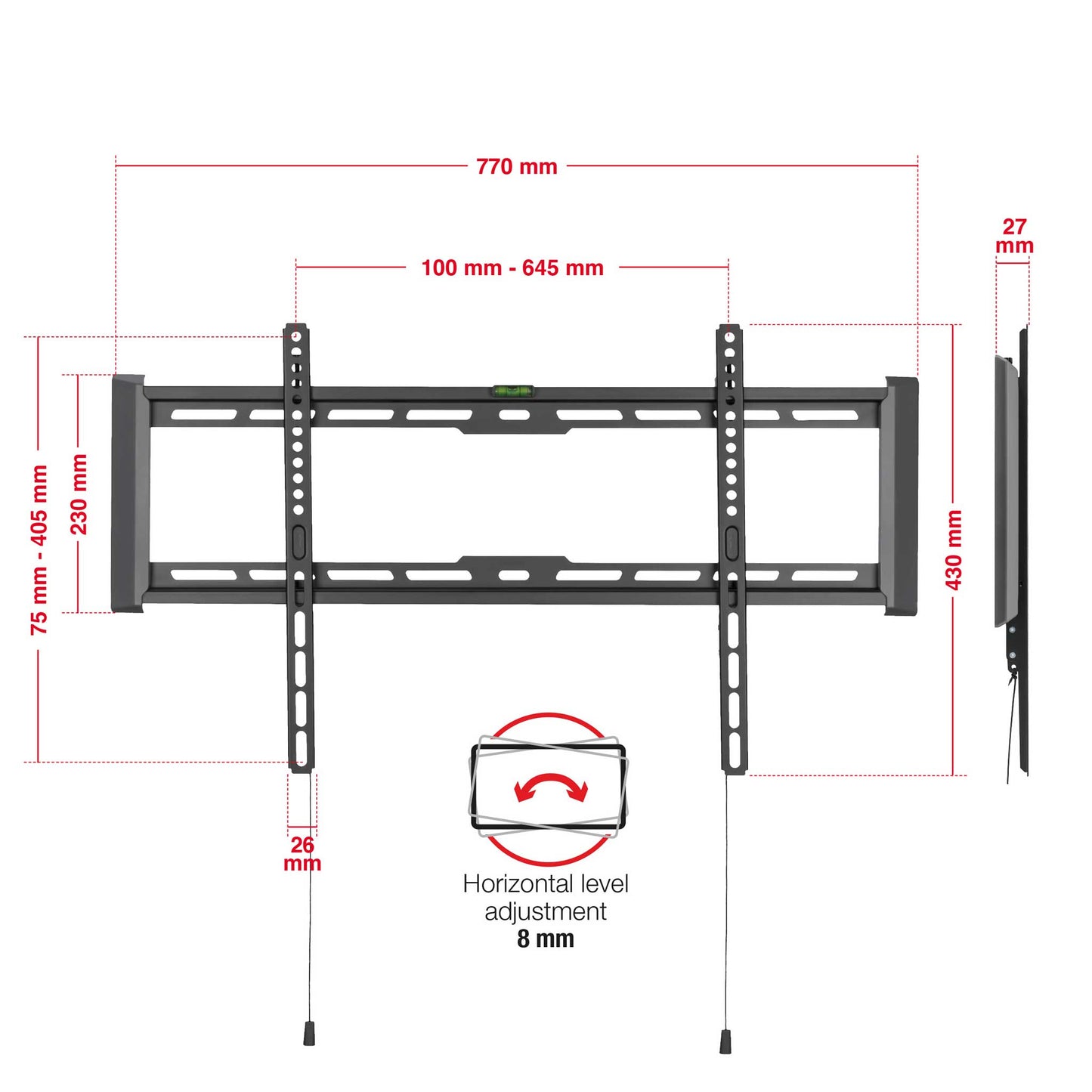 TTAP TTD-604FLA Dimensions