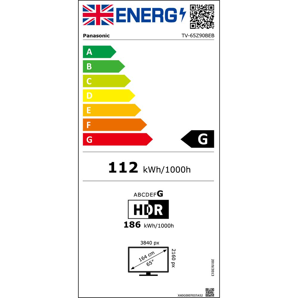 Panasonic TV65Z90B Energy Label