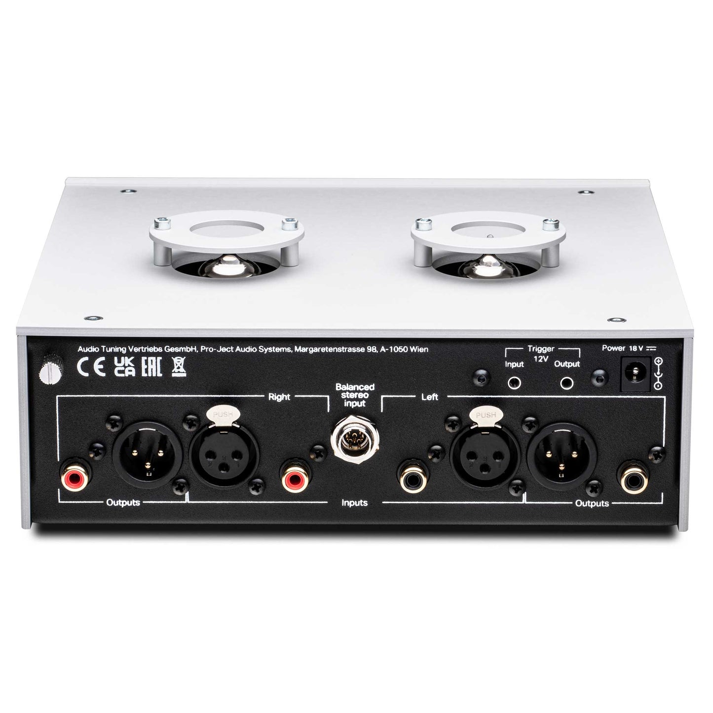 Pro-Ject Tube Box DS3 B Silver Rear View
