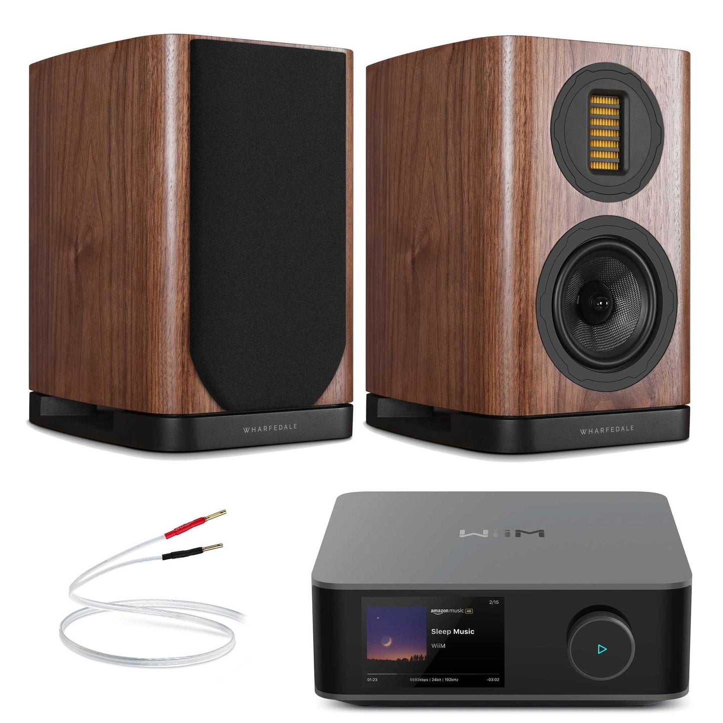 WiiM Amp Ultra Space Grey with Wharfedale EVO 5.1 Walnut