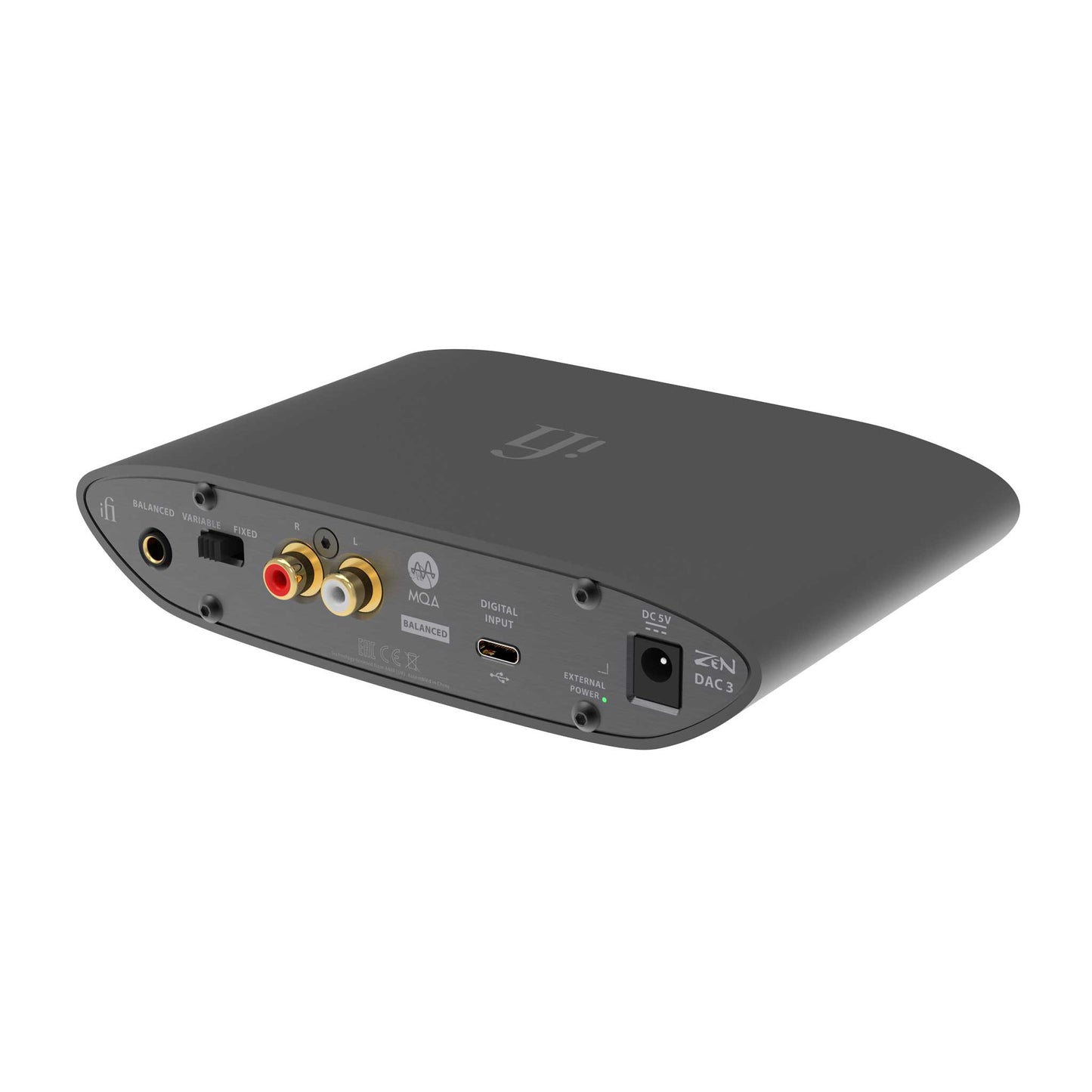 iFi Audio ZEN DAC 3 Rear 3Q View