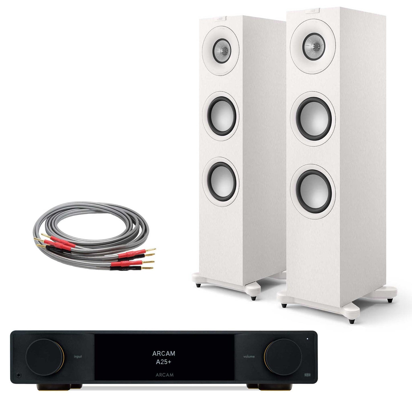 Arcam A25+ with KEF Q7 Meta Satin White