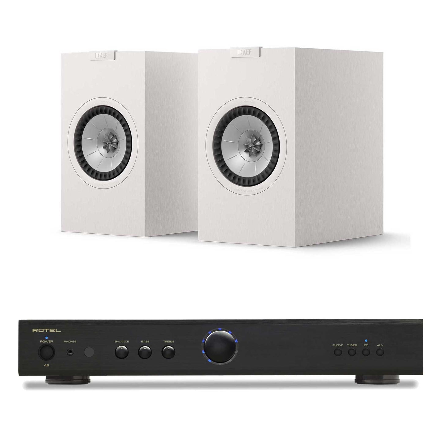 Rotel A8 + KEF Q1 Meta + Cables