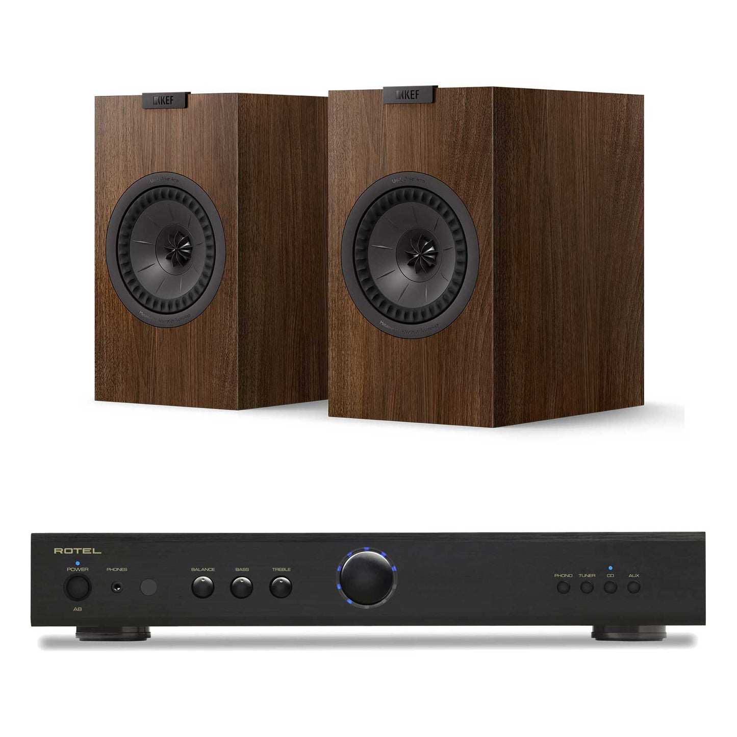 Rotel A8 + KEF Q1 Meta + Cables