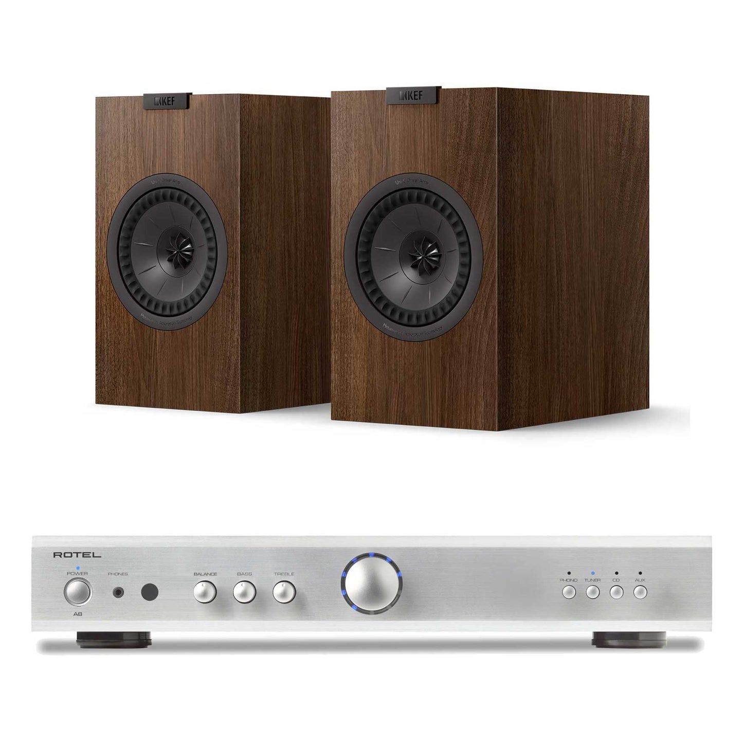 Rotel A8 + KEF Q1 Meta + Cables