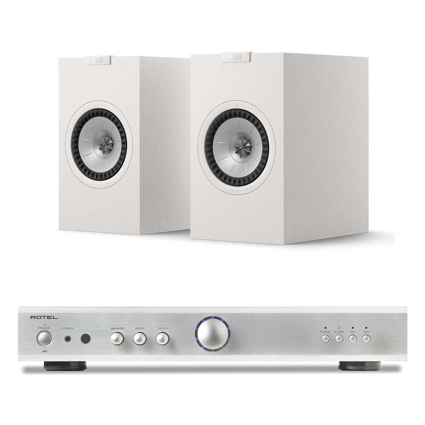 Rotel A8 + KEF Q1 Meta + Cables