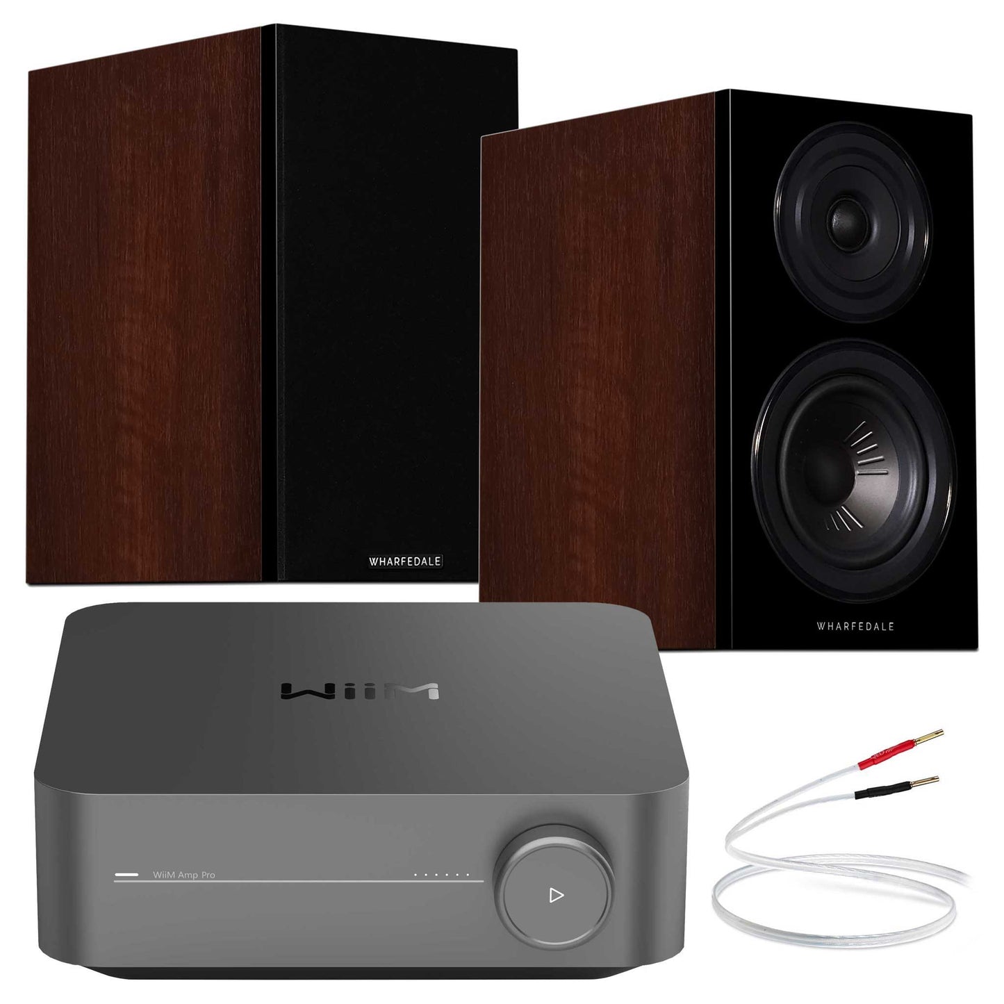 WiiM Amp Pro with Wharfedale Diamond 12.1 Walnut
