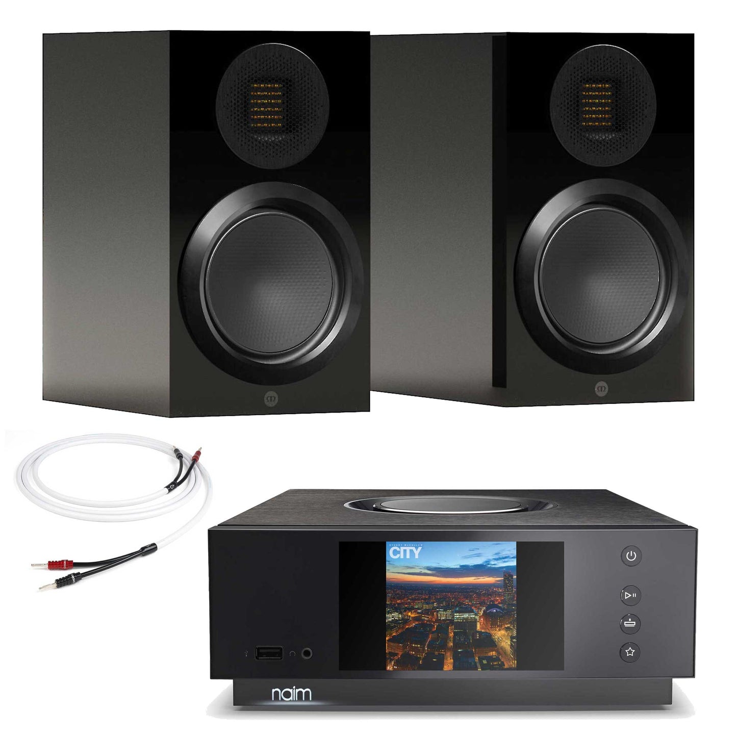 Naim Uniti Atom With Monitor Audio Gold 50 6G Speakers